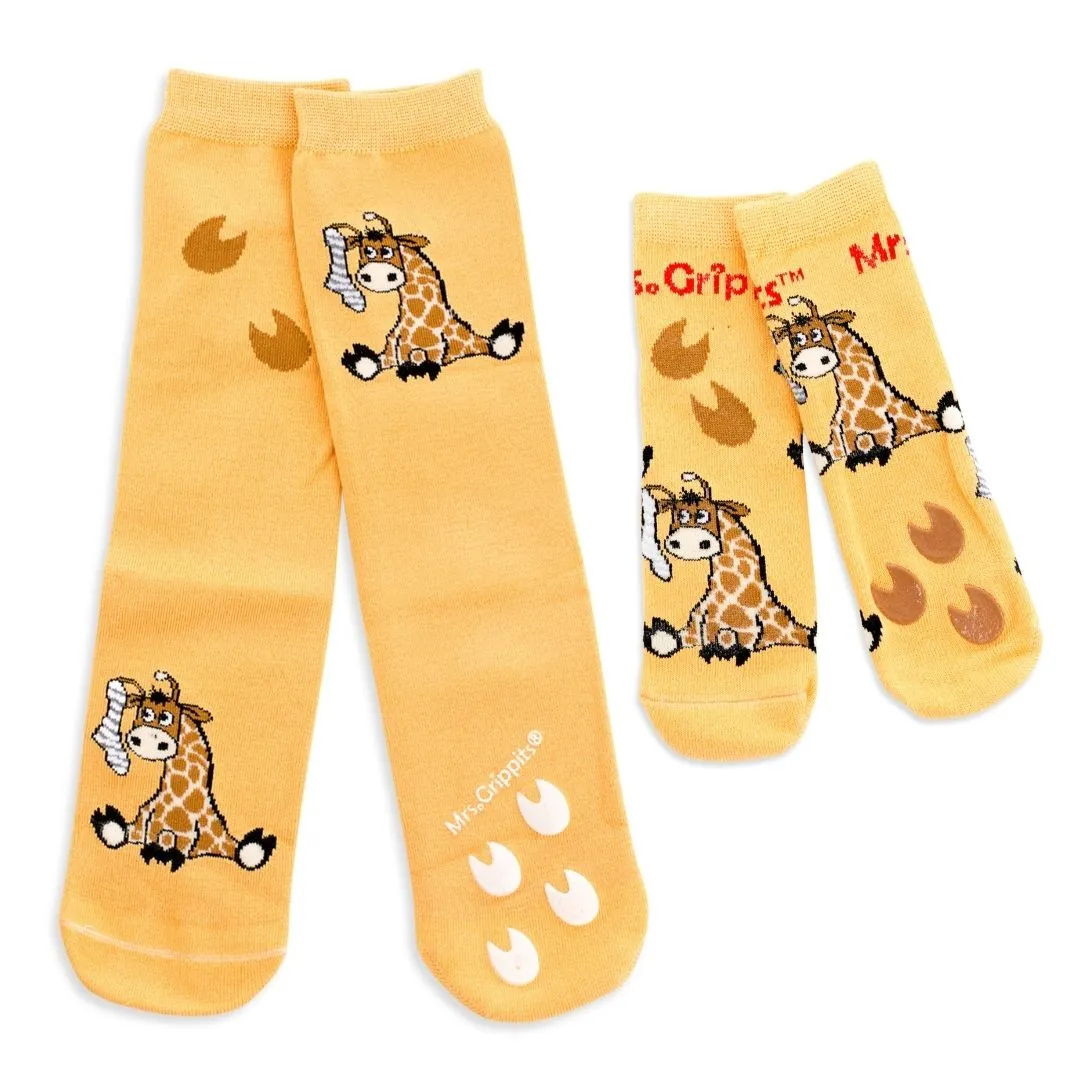 Baby/Kids Bamboo Grip Socks - Giraffe