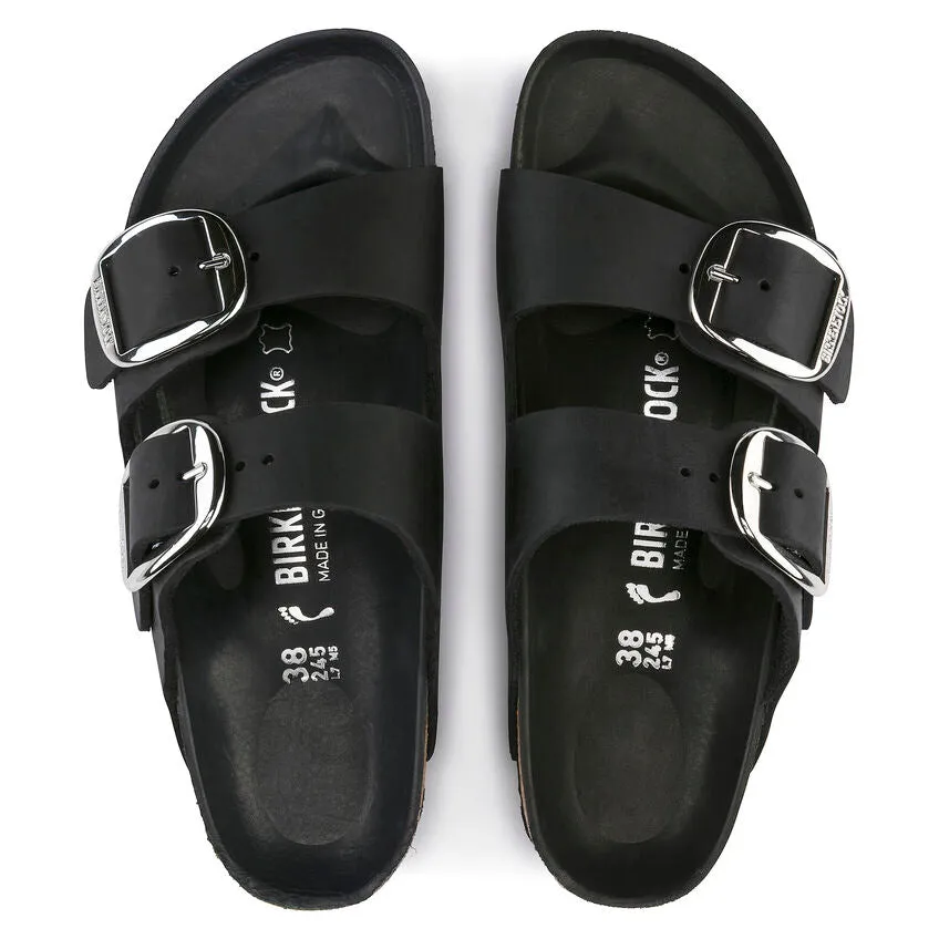 Birkenstock Arizona Big Buckle Black Oiled Leather Women's