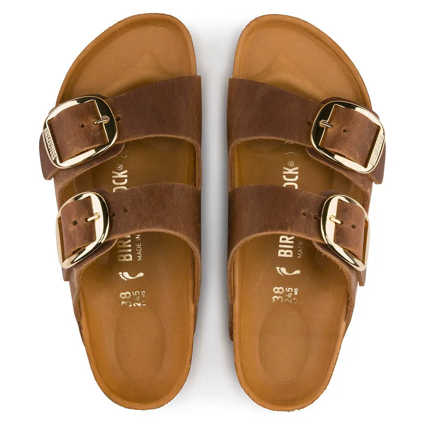 Birkenstock Arizona Big Buckle Cognac Oiled Leather Women's