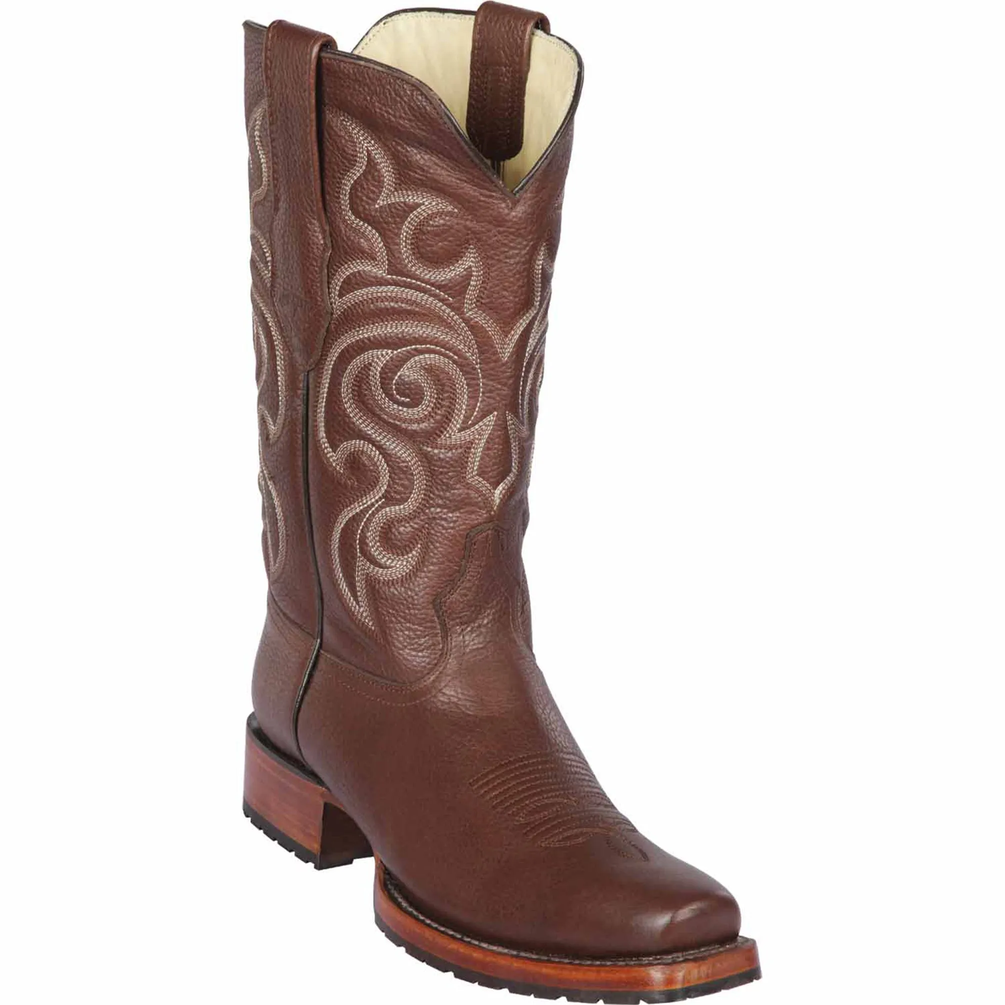 Brown Square Toe Cowboy Boots