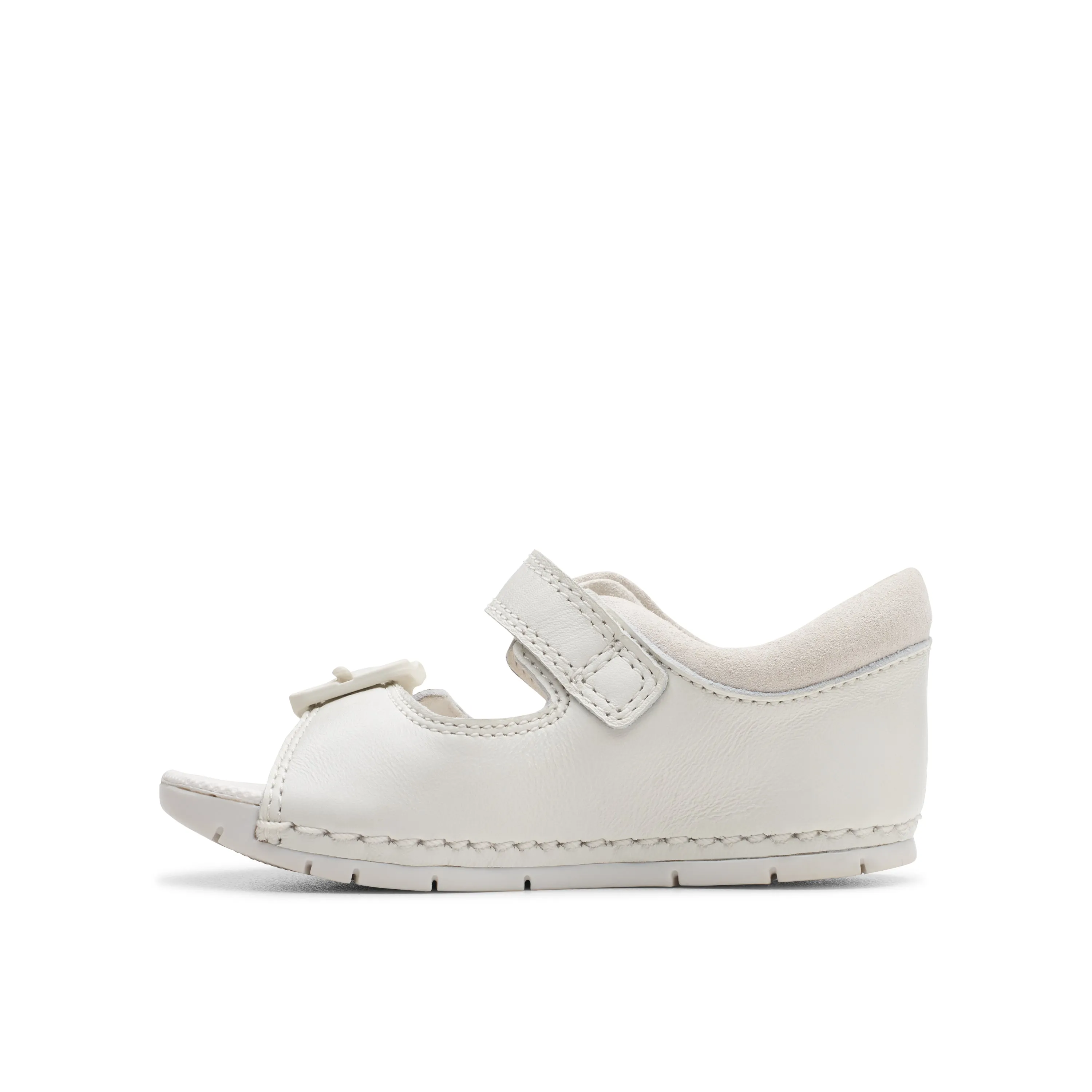 Clarks Baha Beach T White Buckle Sandals