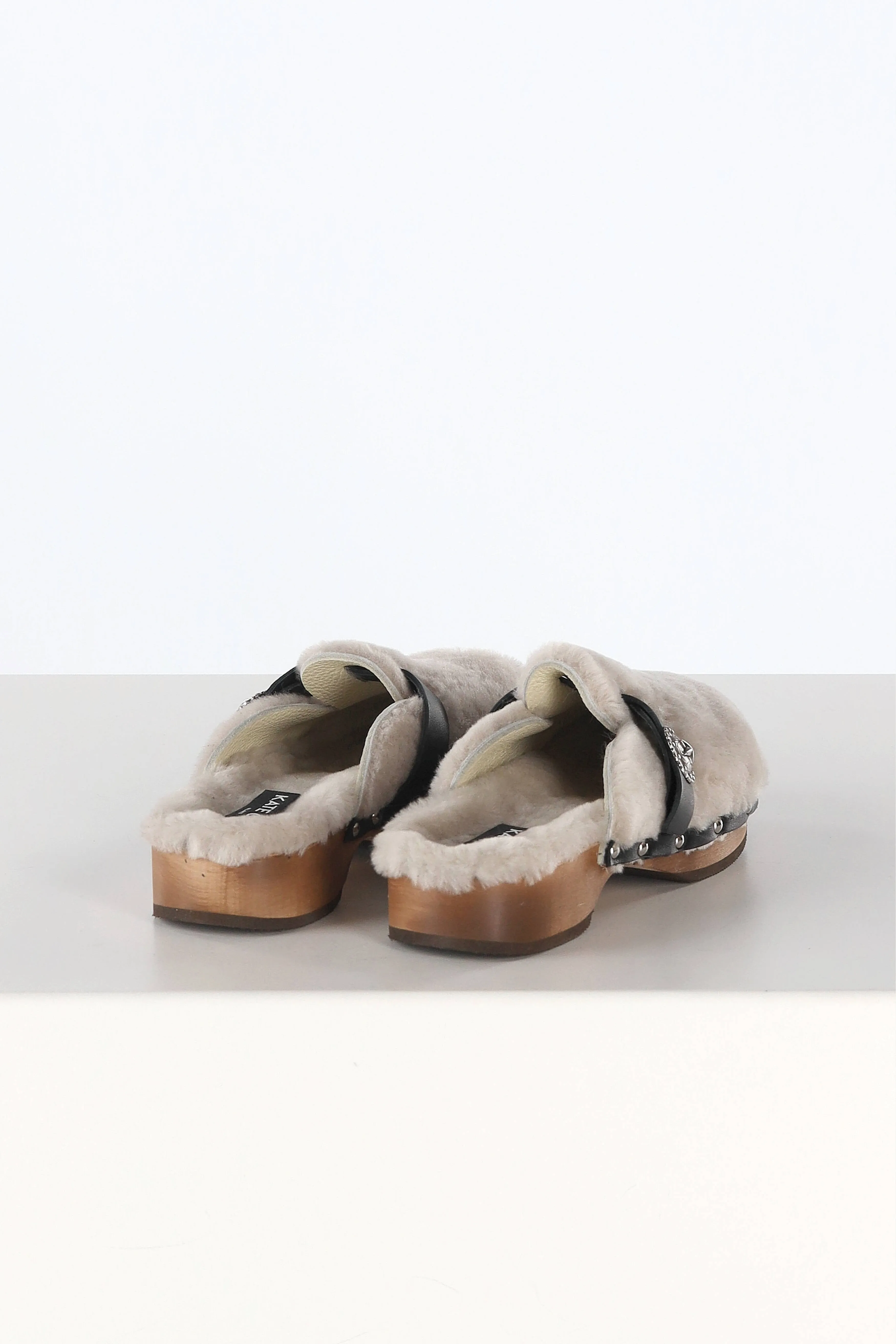 Clogs Allegra Shearling in Honey/Schwarz