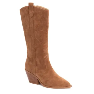 Corkys Howdy Cognac Suede Booties