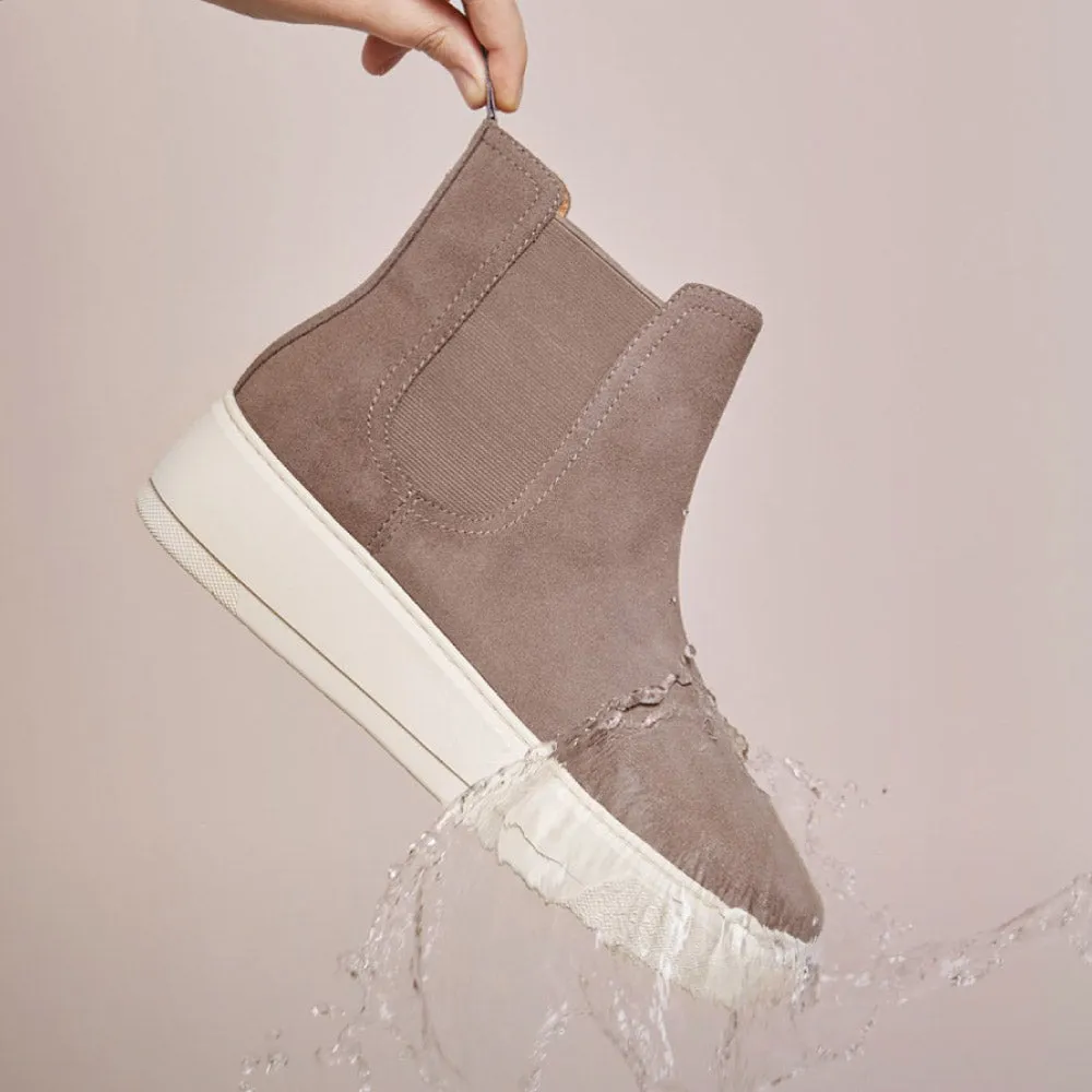 Crawford Dark Taupe Suede