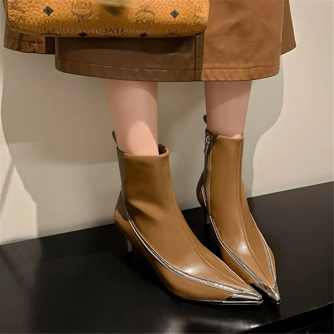 CrocGlam Pointed Cow Leather Boots