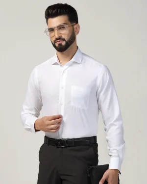 Formal White Textured Shirt - Marlet