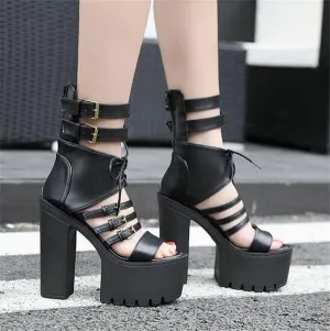 Gothic Wrap Sandals