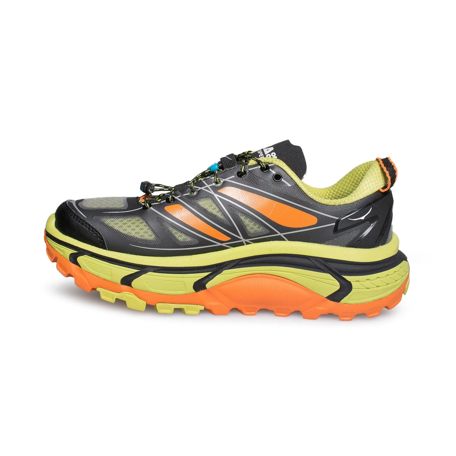 Hoka Mafate Speed Black / Lime / Orange Running Shoes - Women's