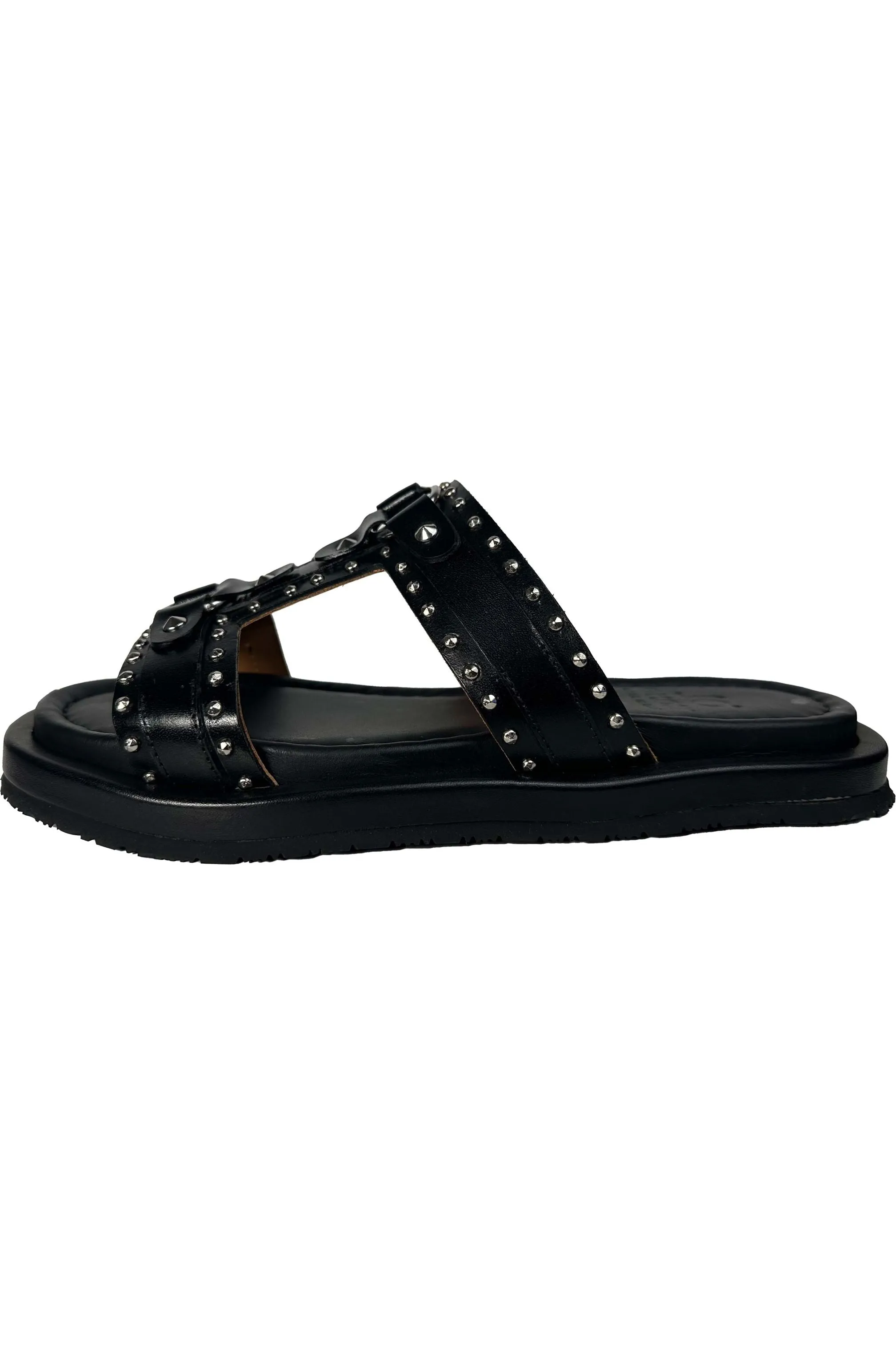 Jo Ghost Adaline Embellished Double Band Slide 5062 | Black