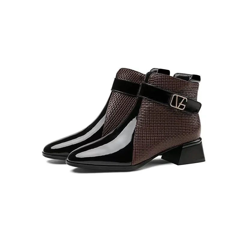 Luxury Exotic-Pattern Modish Ankle Boots