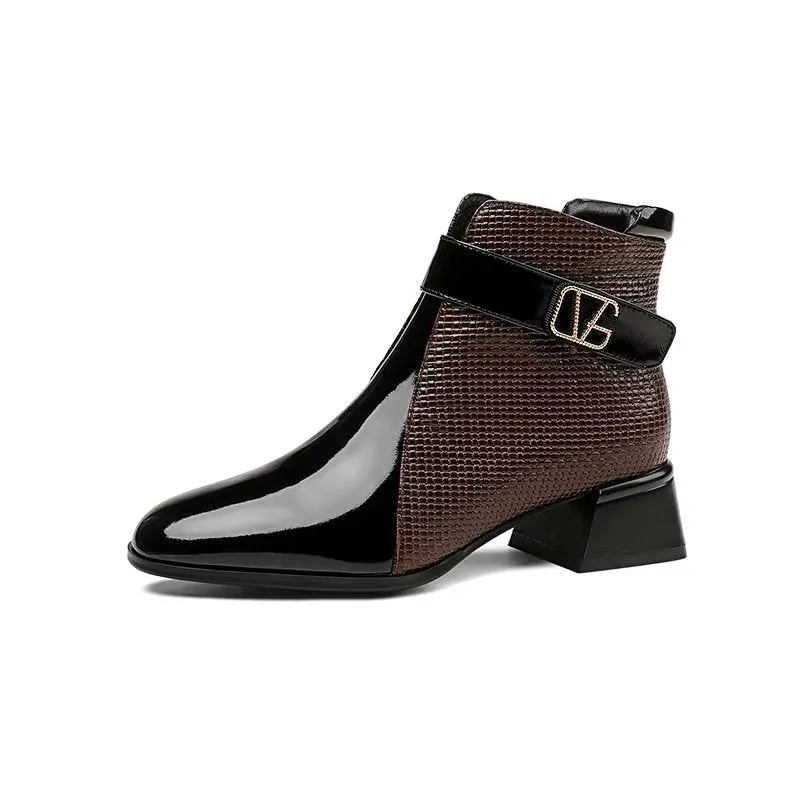 Luxury Exotic-Pattern Modish Ankle Boots