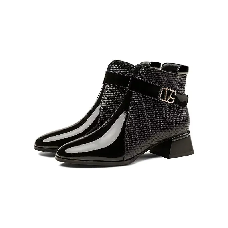 Luxury Exotic-Pattern Modish Ankle Boots