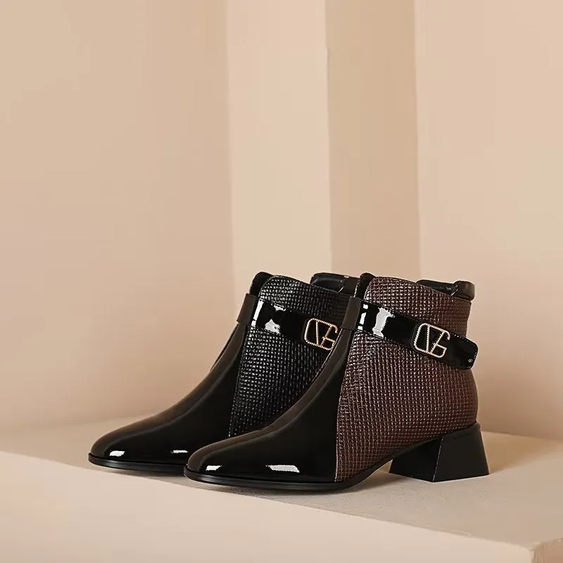 Luxury Exotic-Pattern Modish Ankle Boots