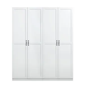 Manhattan Comfort Hopkins Modern  Storage Closet 3.0 in White - Set of 2