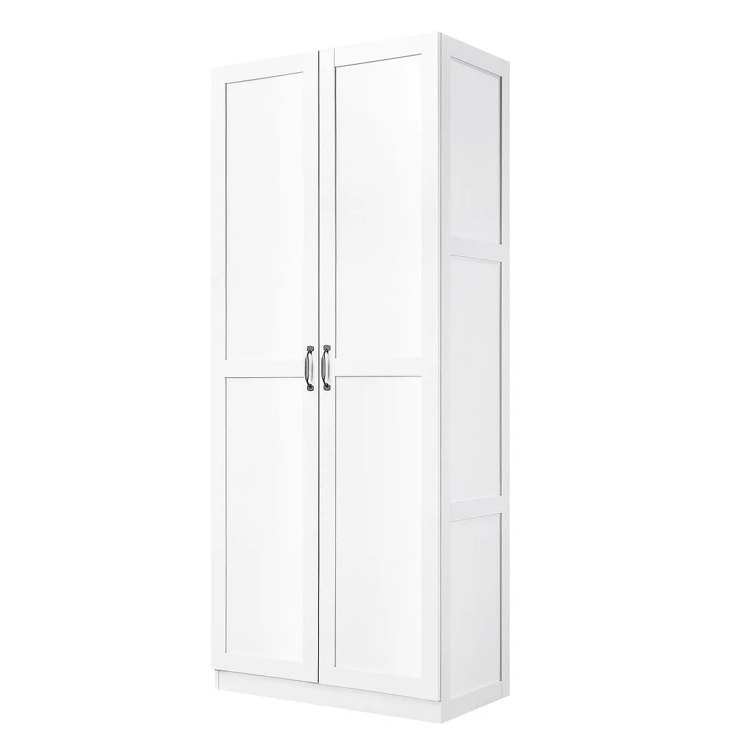 Manhattan Comfort Hopkins Modern  Storage Closet 3.0 in White - Set of 2