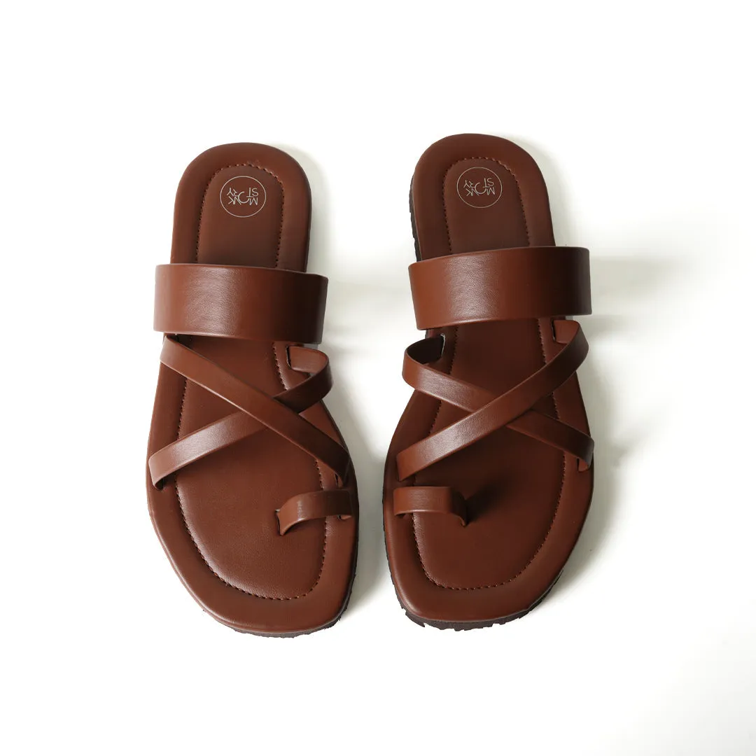 Monkstory Strappy Sandals - Vintage Tan