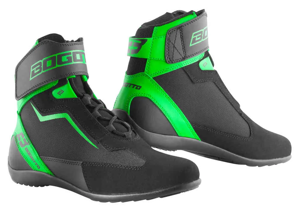 Motorcycle Shoes Mix Distric Bogotto, Black/Green