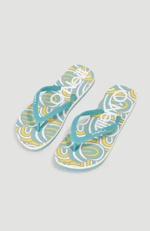 Profile Graphic Sandals | Blue Rainbow Stripe