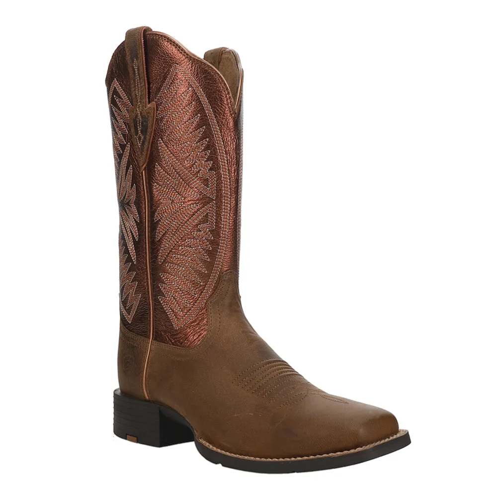 Round Up Ruidoso Embroidery Square Toe Cowboy Boots