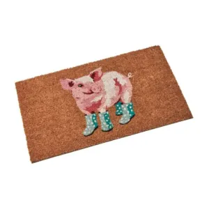 Smart Garden Pig in Wellies Doormat (45cmx75cm)