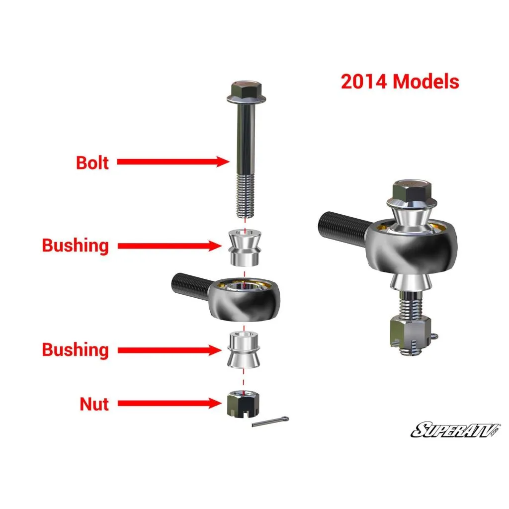 SuperATV Polaris RZR XP 1000 Heavy-Duty Swaged Tie Rod Kit