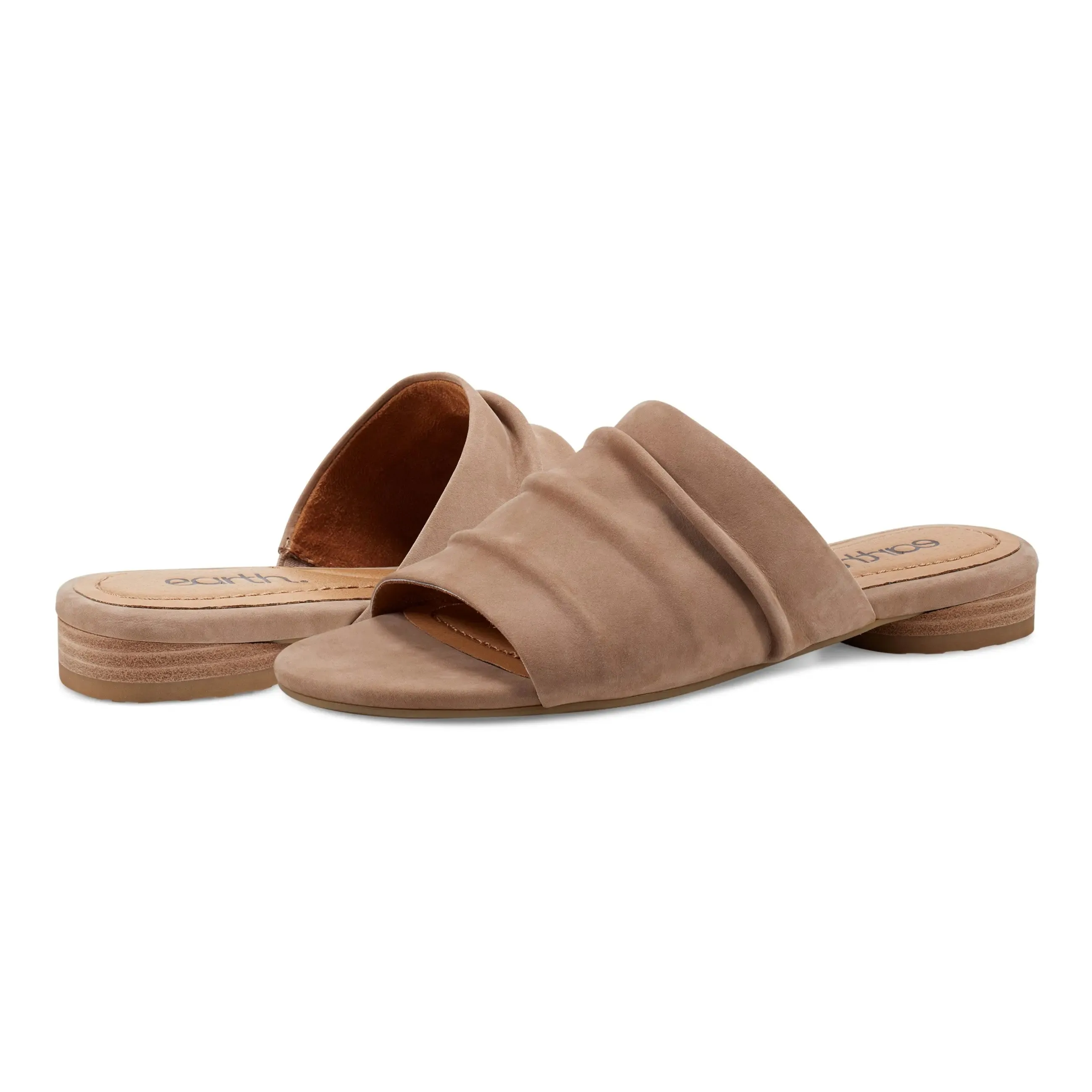 Talma Ruched Flat Slip-On Sandals