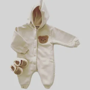 Teddy Cotton Romper, Shoes & Dummy Clip Gift Bundle