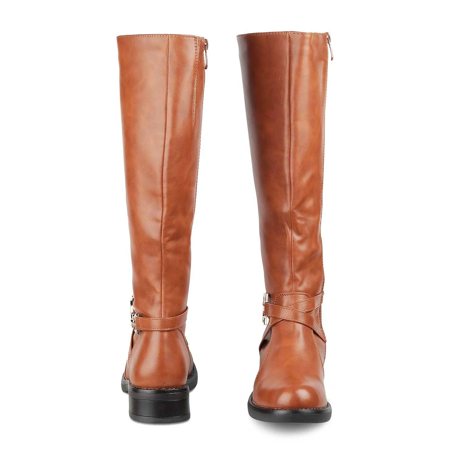 The Forsaa Tan Women's Knee-length Boots Tresmode