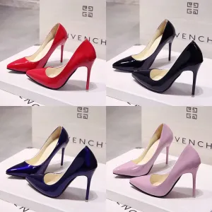 Women High Heel Shoes Patent Leather Pointed Toe*