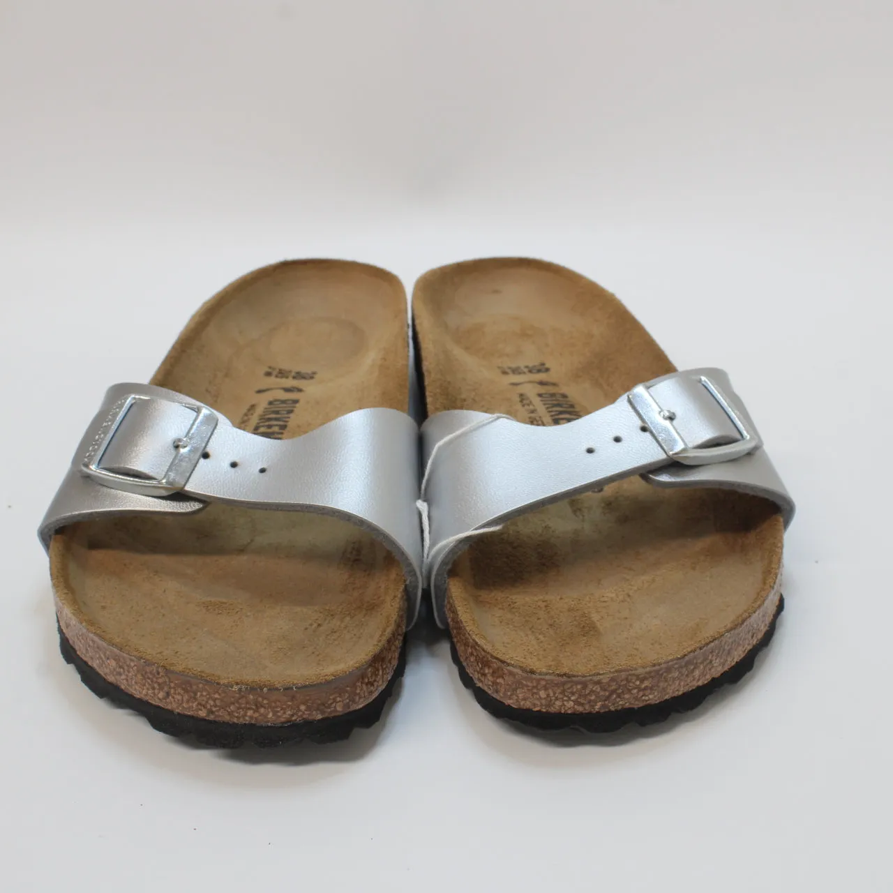 Womens Birkenstock Madrid 1 Bar Mule Silver Metallic