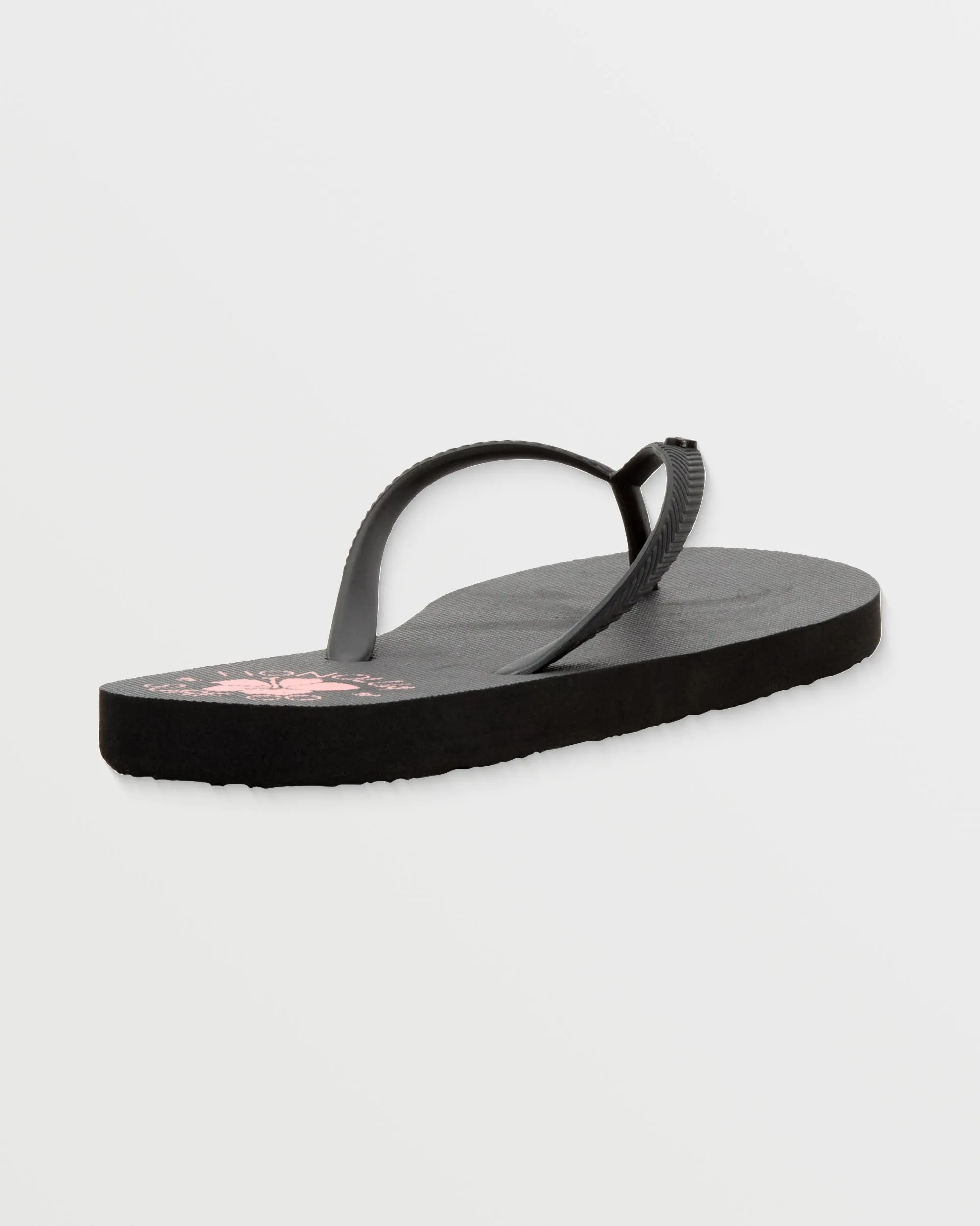 Womens Hibiscus Sandals - Black