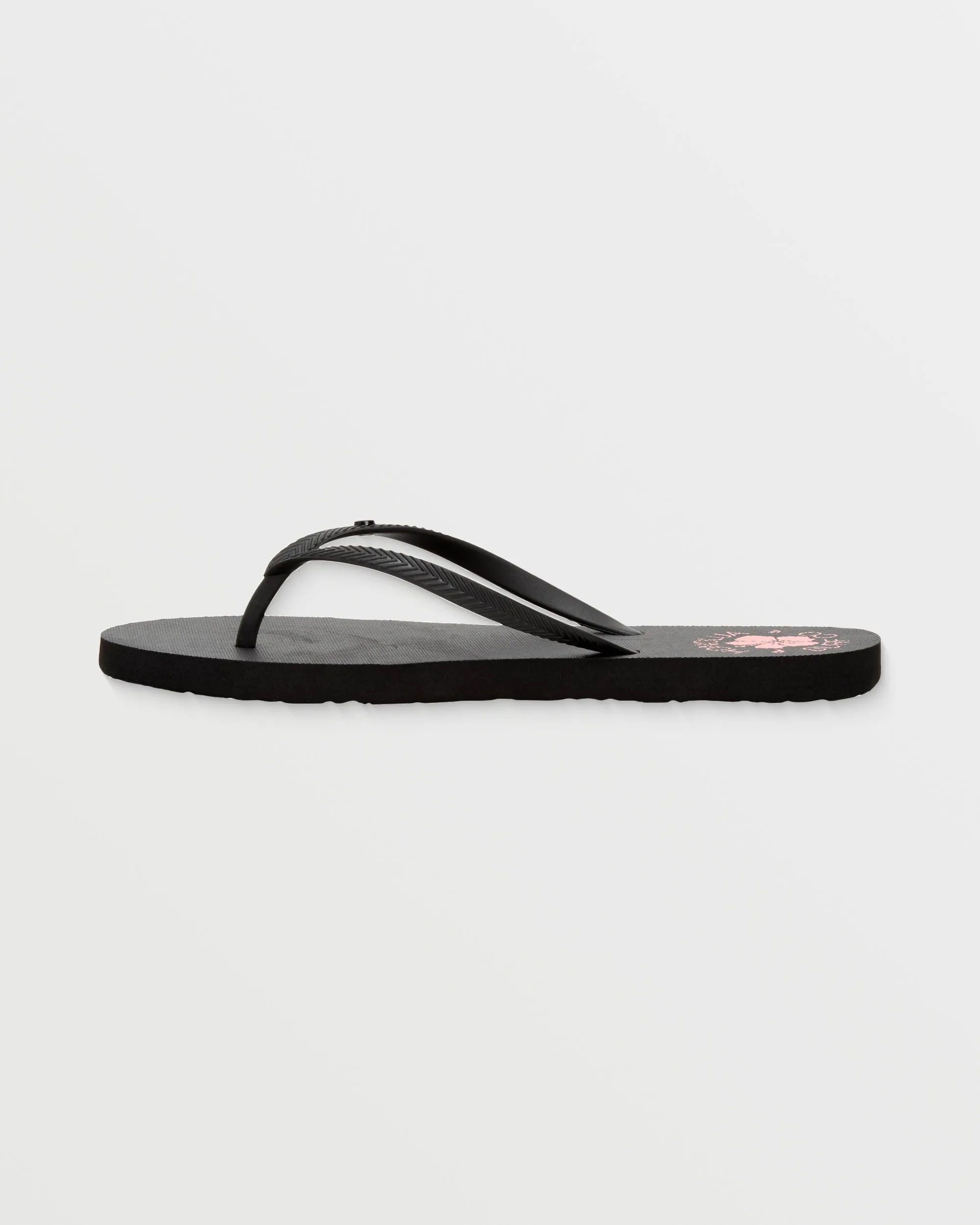 Womens Hibiscus Sandals - Black