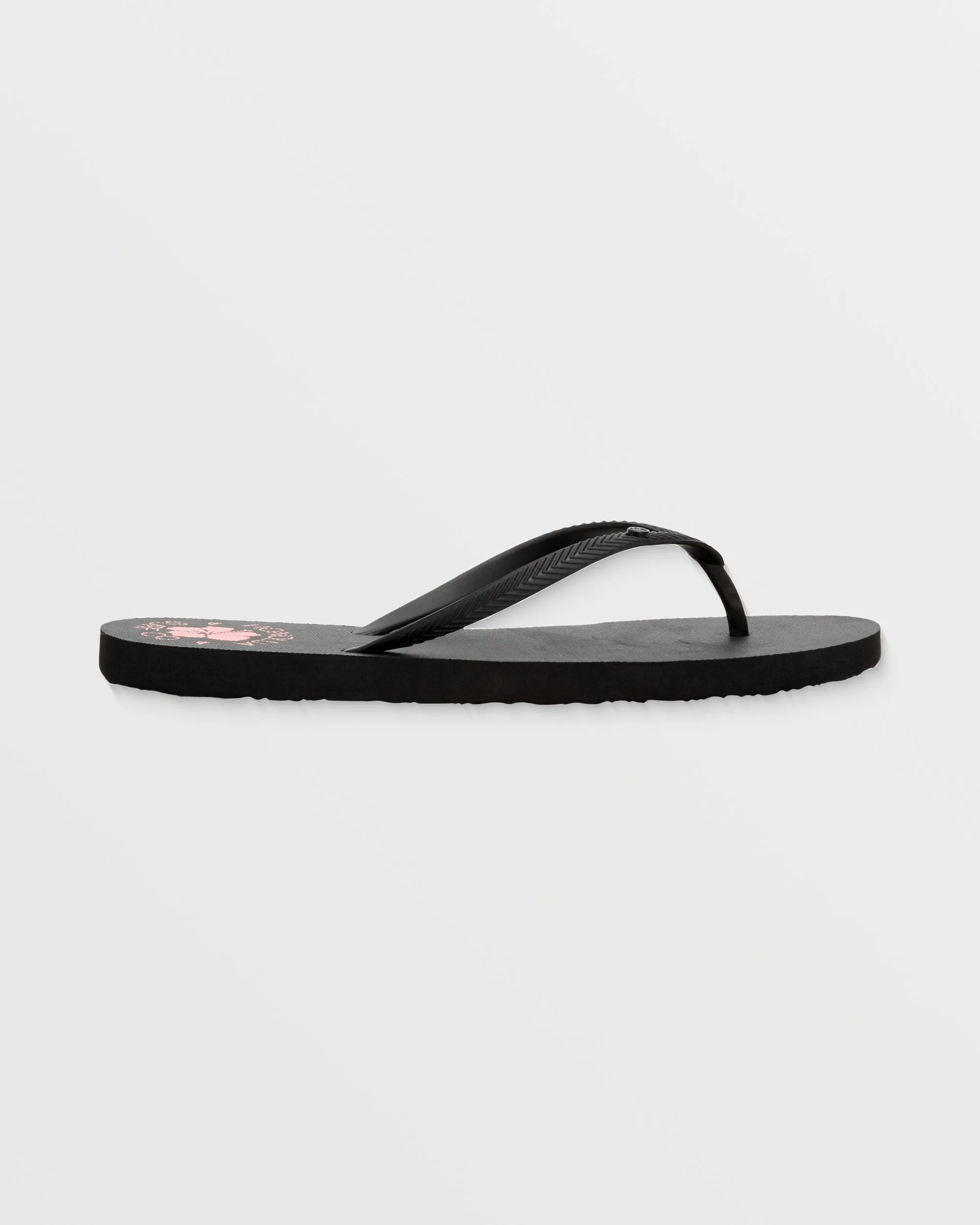 Womens Hibiscus Sandals - Black